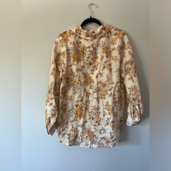 Spell & The Gypsy Collective Meadowland Linen Blouse Size XS - Picture 6 of 7